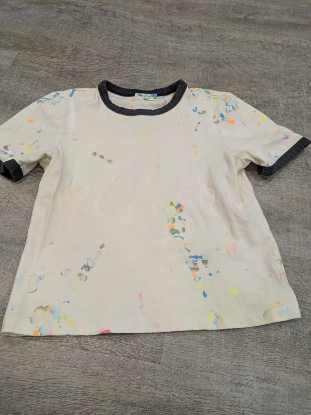 Rag & Bone Paint Splatter Ringer Tee - Picture 1 of 3